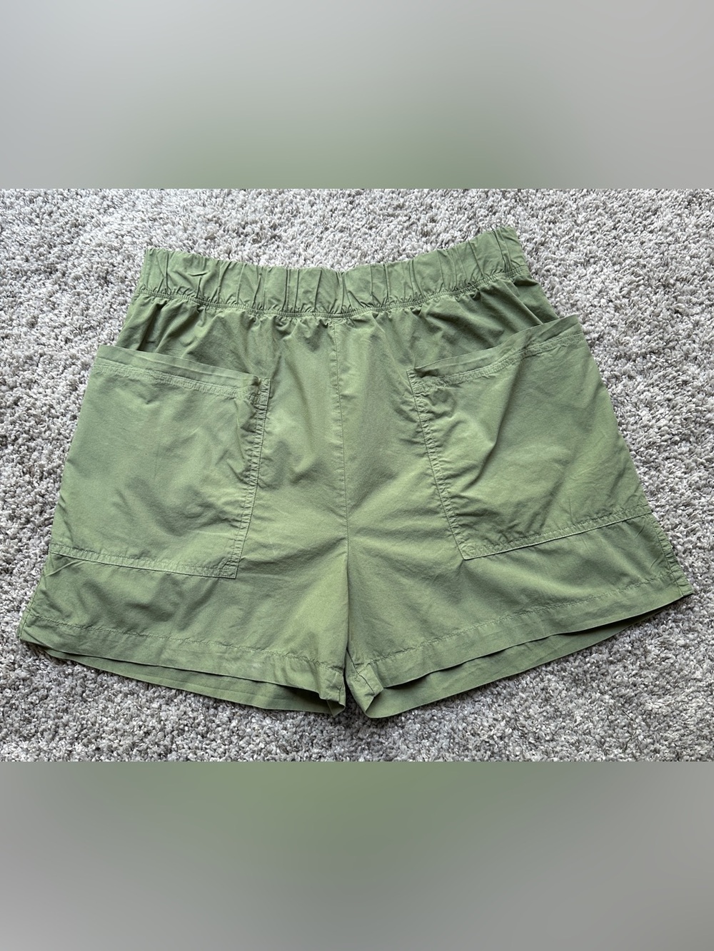 Nation LTD Green Elastic-Waist Cotton Shorts M